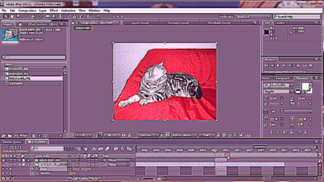 Создание клипа из фото в Adobe After  Effects