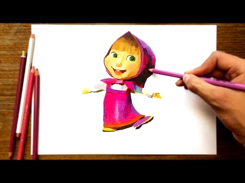 Как нарисовать МАШУ из анимационного сериала "Маша и Медведь"