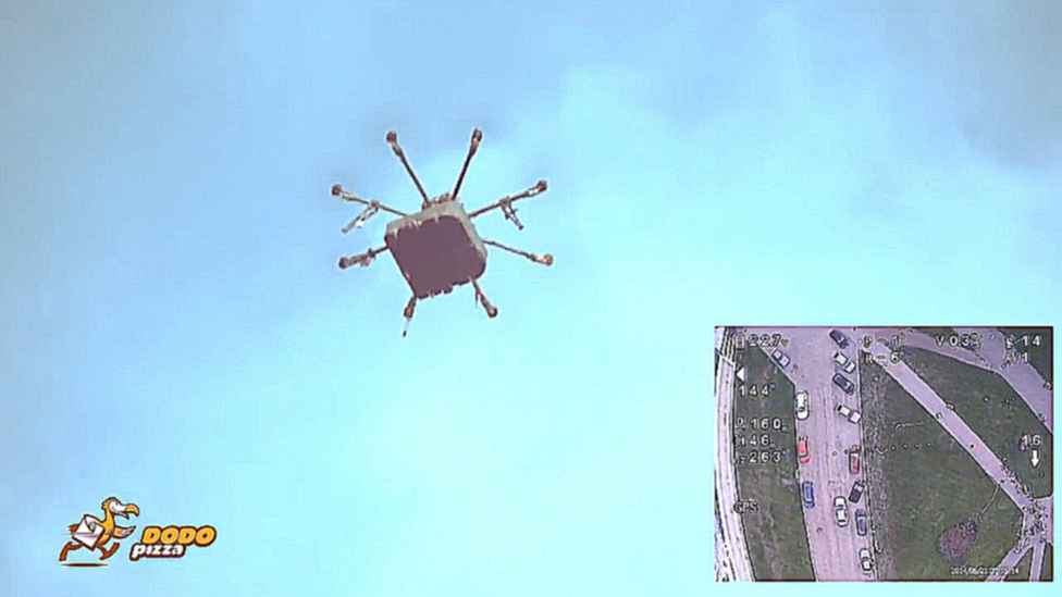 Видеоклип В Сыктывкаре пиццу будут доставлять дронами 