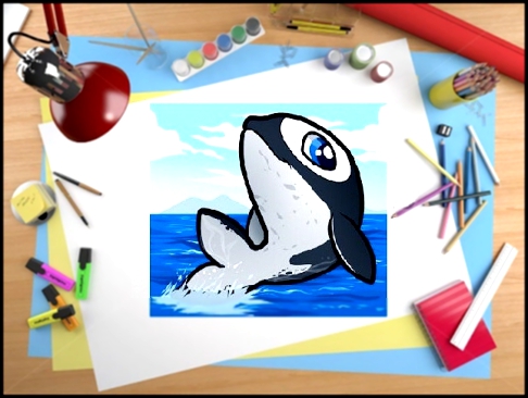 How to Draw a Killer Whale For Kids / Как нарисовать касатку