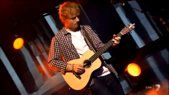 Видеоклип Ed Sheeran - 2 SONGS - Thinking out loud - Don't - Live in Australia X Factor 2014 [HD]