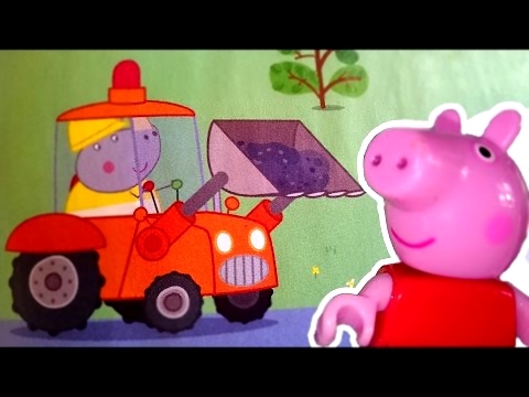 Видео для детей. Мультфильм Свинка Пеппа из игрушек. Маша читает журнал Peppa Pig Пеппе в школе