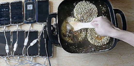 Видеоклип Энергию 10 смартфонов использовали для приготовления супа с макаронами
