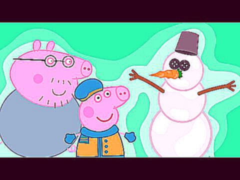 Свинка Пеппа,снеговик из Джорджа,Бабушкины сказки,Peppa Pig snowman from George, Grandma's fairy tal
