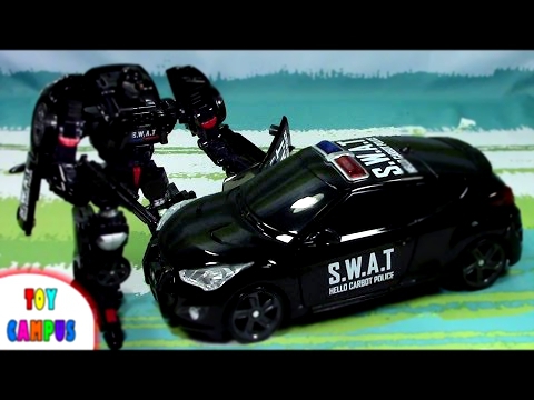 Hello Carbot S.W.A.T Veloster Sky Car To Robot | 헬로카봇 벨로스터 스카이 SWAT | ToysReview ToyCampus
