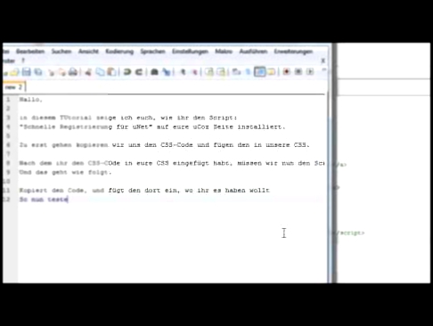 uCoz Tutorial - Script Schnelle Registrierung im uNet