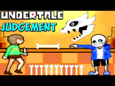 Видеоклип Undertale - Judgement | Sans и Chara в 2D битве