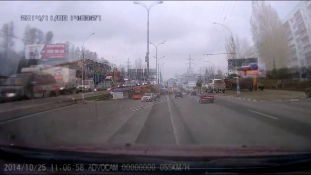 Подборка с видеорегистратора везение на дорогах , ноябрь 2014 год.
