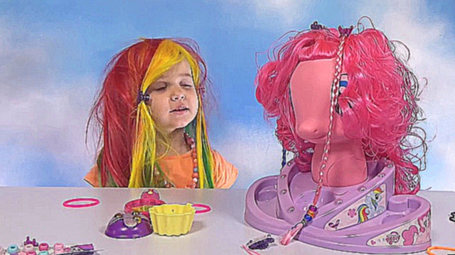 Видеоклип Май Лит Пони Пинки Пай модель причесок игрушка для девочек Рейн Боу Дэш MLP toy with hair