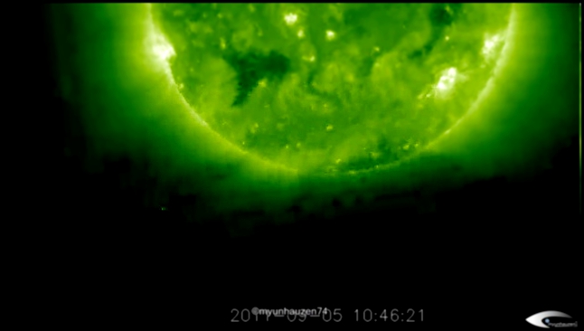 Активность НЛО на орбите Солнца. 5 сентября 2011 (СОХО СТЕРЕ