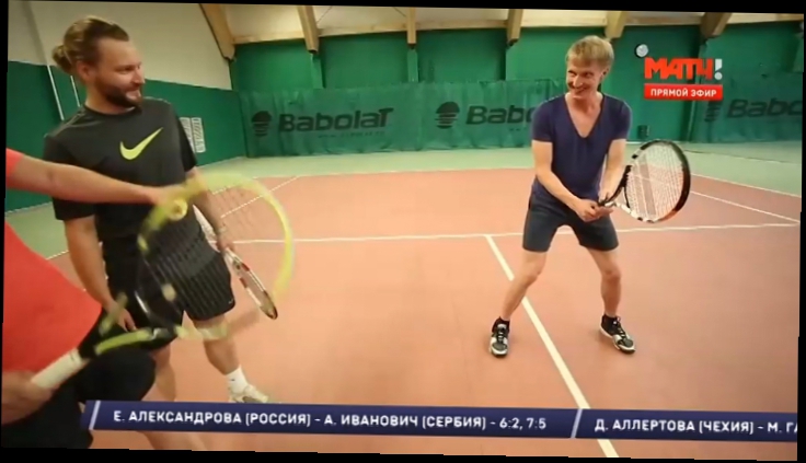 Дебют на Матч ТВ: конкобежец Иван Скобрев играет в теннис