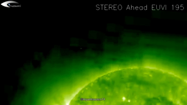 Активность НЛО на орбите Солнца 10 октября 2011 (СОХО СТЕРЕО